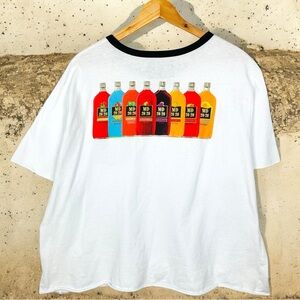 Mad Dog 2020 Alcohol Graphic Boxy Cropped Upcycled Pocket Short Sleeve T Shirt